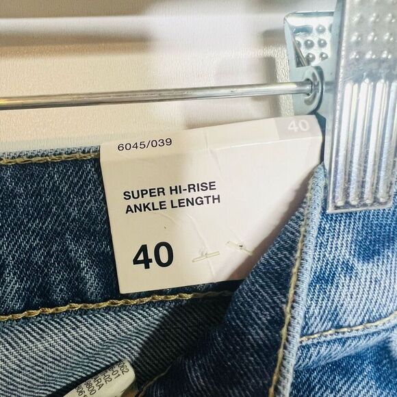 Zara Carrot Super High Rise Ankle Length Jeans NWT Sz 8 - Picture 3 of 11